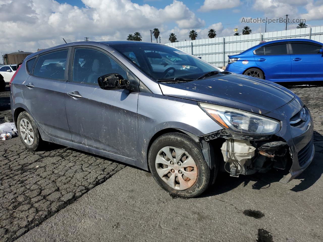 2016 Hyundai Accent Se Gray vin: KMHCT5AE4GU274585