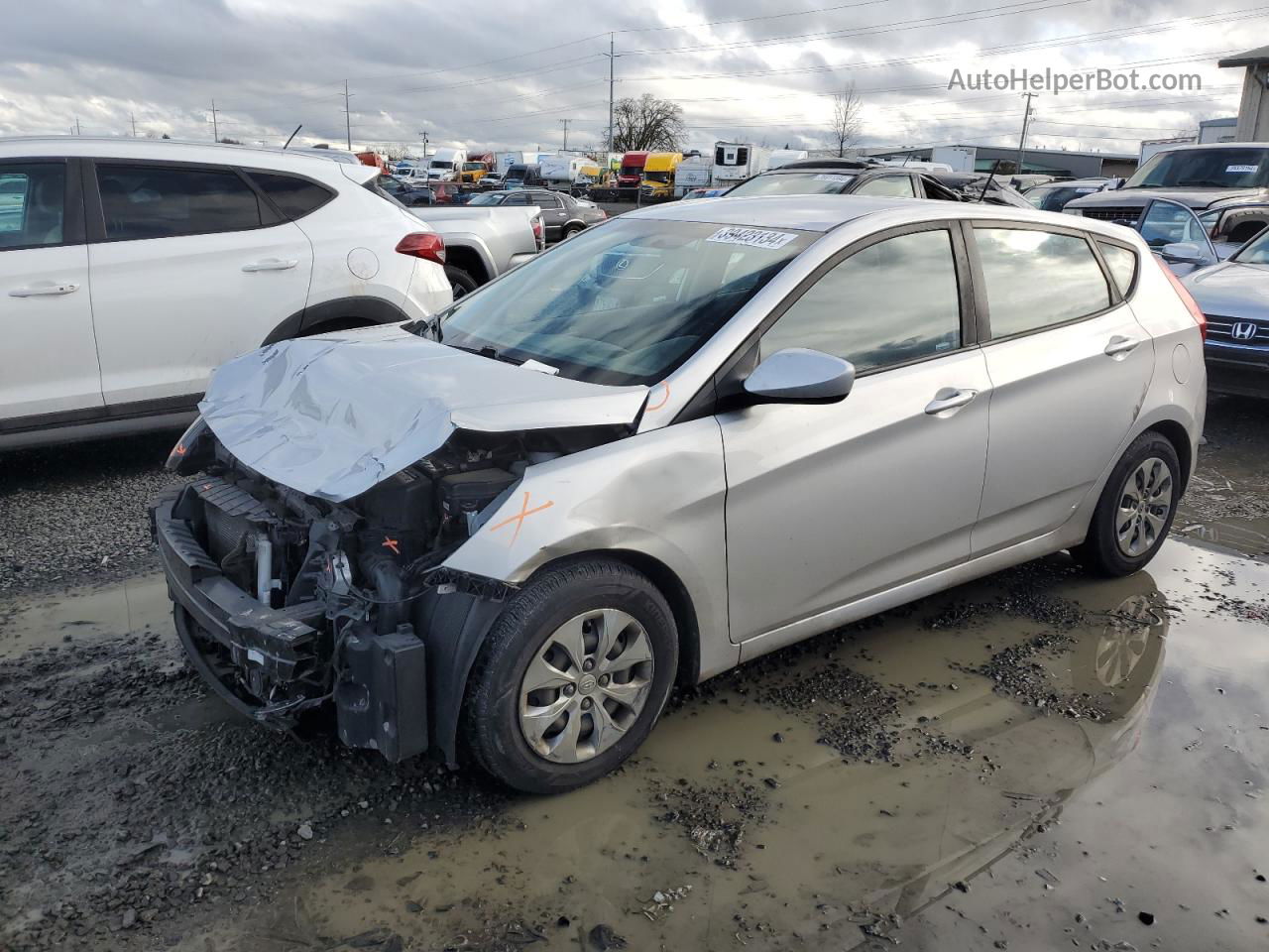 2017 Hyundai Accent Se Silver vin: KMHCT5AE4HU351389