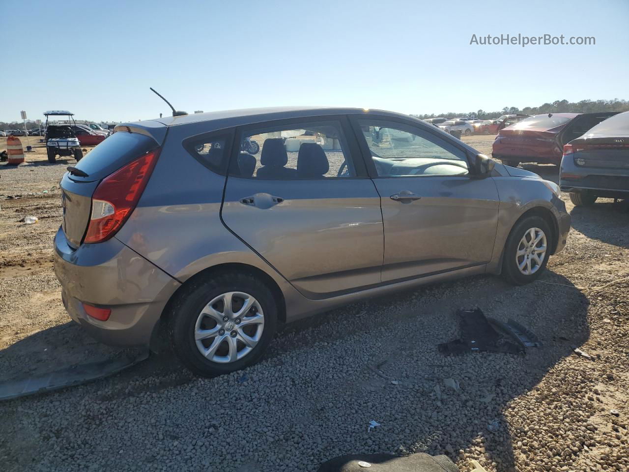 2013 Hyundai Accent Gls Charcoal vin: KMHCT5AE5DU081423