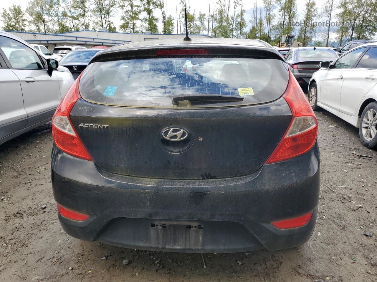 2013 Hyundai Accent Gls Black vin: KMHCT5AE5DU086489