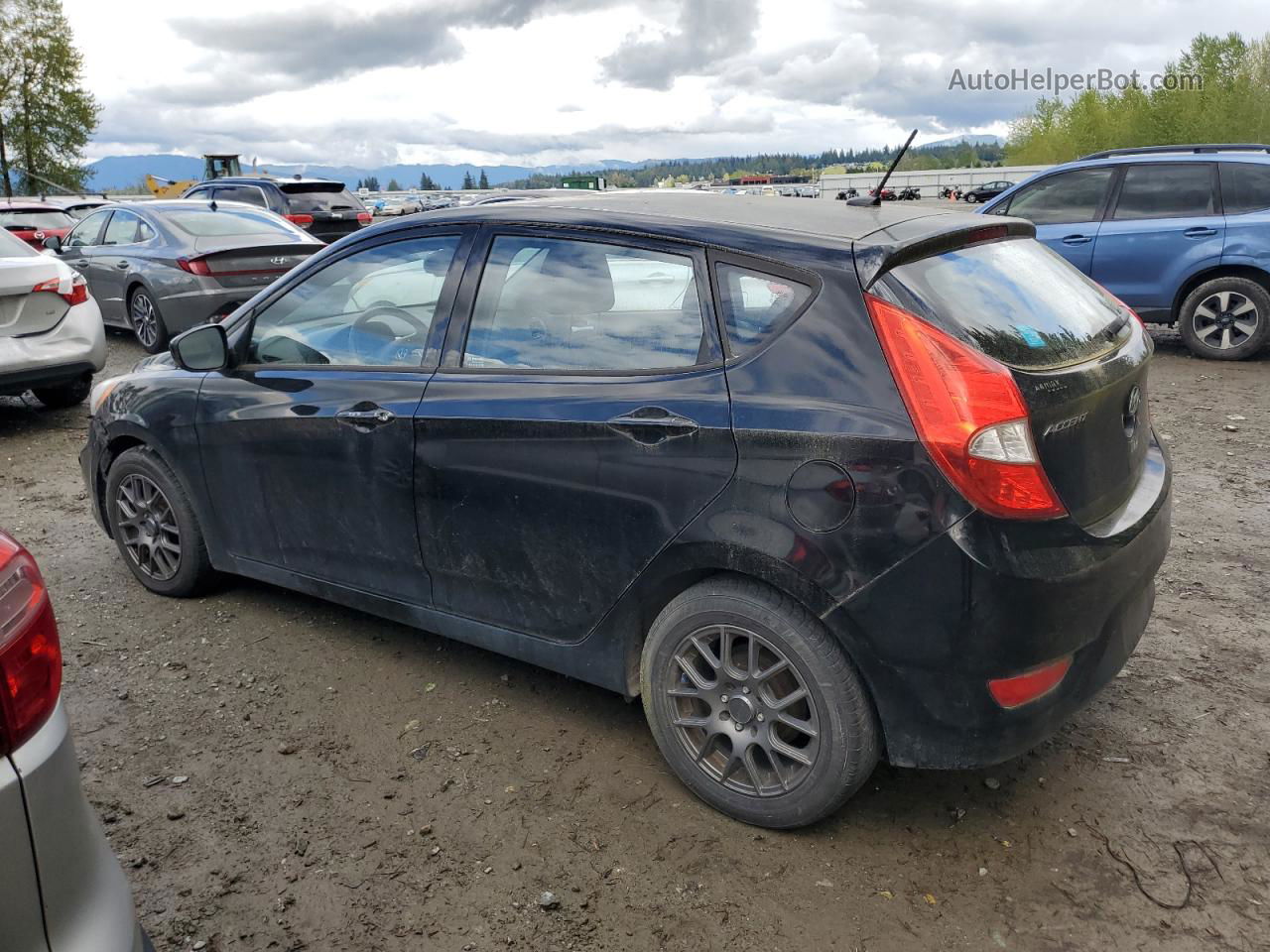 2013 Hyundai Accent Gls Black vin: KMHCT5AE5DU086489