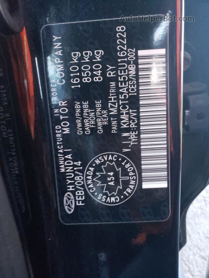 2014 Hyundai Accent Gls Черный vin: KMHCT5AE5EU162228