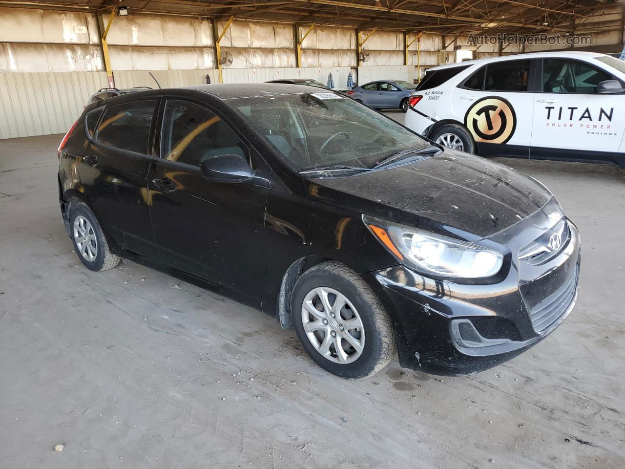 2014 Hyundai Accent Gls Black vin: KMHCT5AE5EU177201