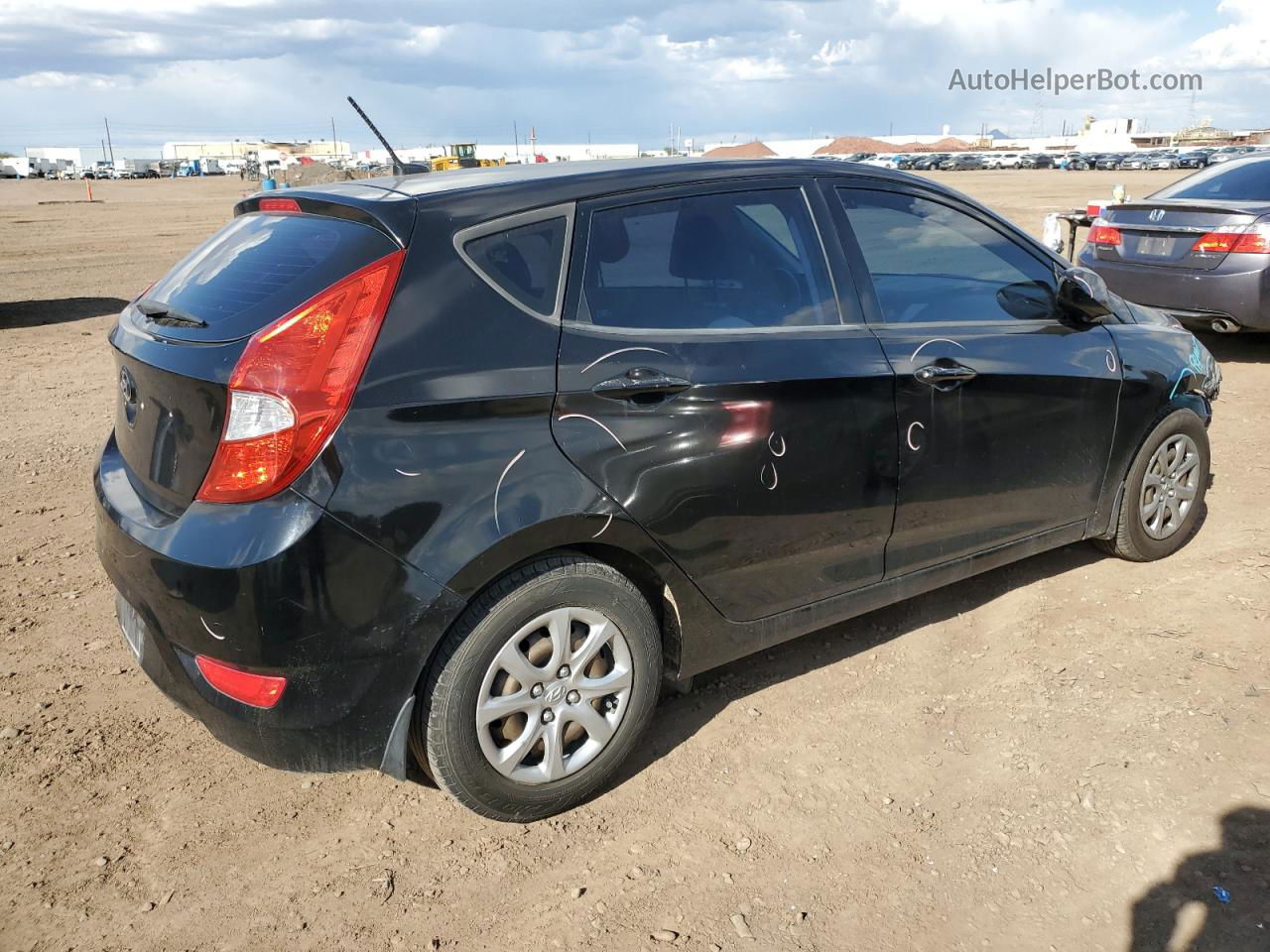 2014 Hyundai Accent Gls Black vin: KMHCT5AE5EU189736