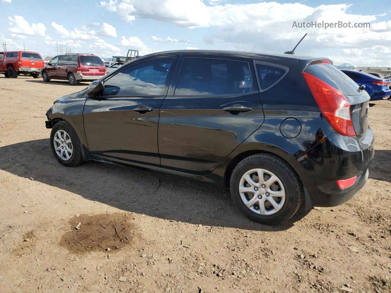 2014 Hyundai Accent Gls Black vin: KMHCT5AE5EU189736