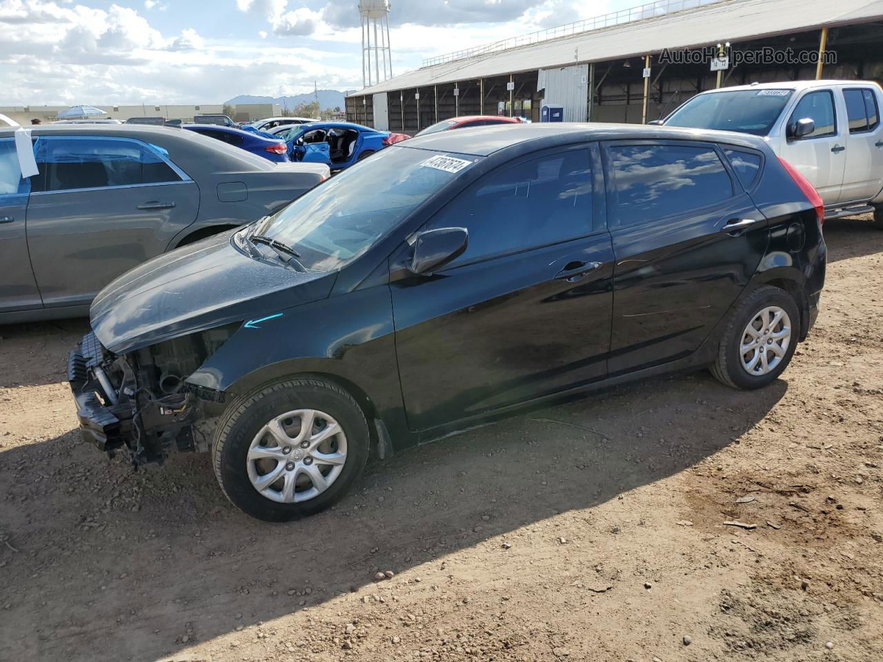 2014 Hyundai Accent Gls Black vin: KMHCT5AE5EU189736