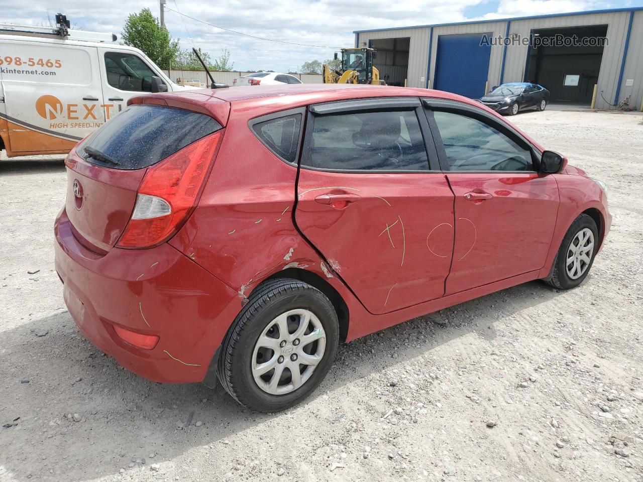 2014 Hyundai Accent Gls Red vin: KMHCT5AE5EU190577