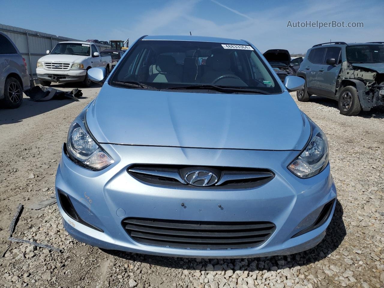 2014 Hyundai Accent Gls Blue vin: KMHCT5AE6EU150718