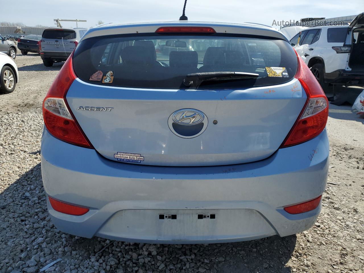 2014 Hyundai Accent Gls Синий vin: KMHCT5AE6EU150718