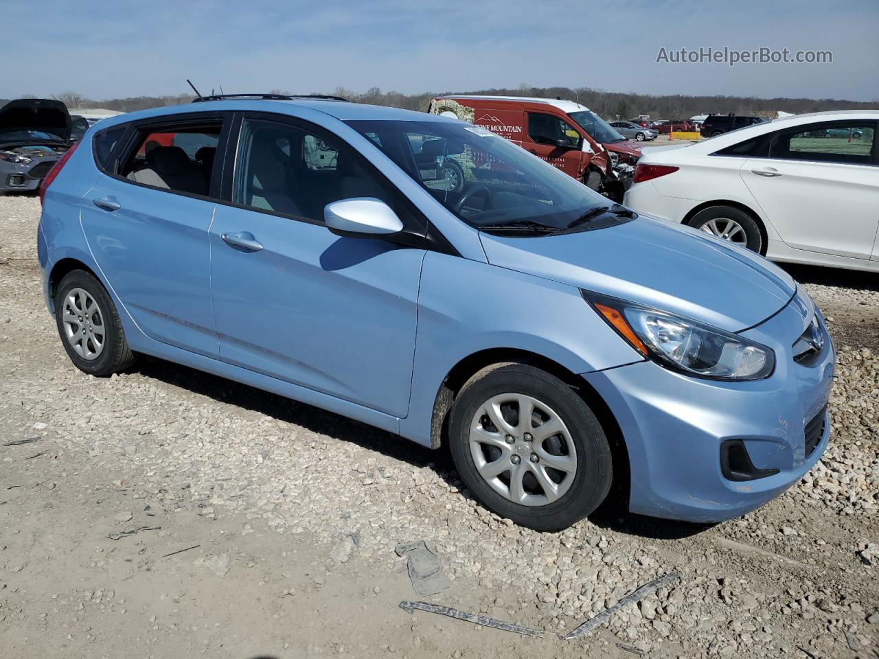 2014 Hyundai Accent Gls Blue vin: KMHCT5AE6EU150718