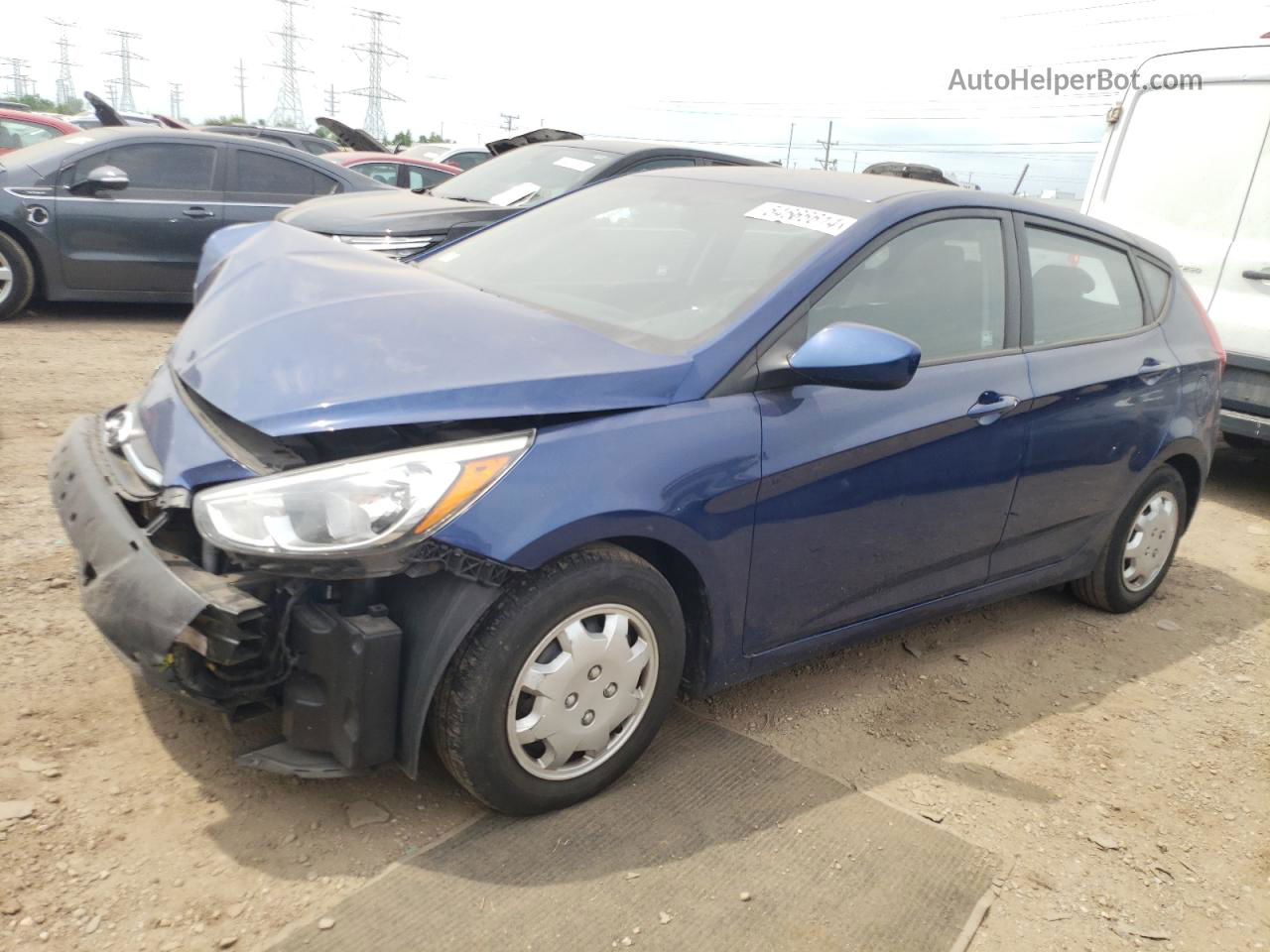 2015 Hyundai Accent Gs Синий vin: KMHCT5AE6FU204536