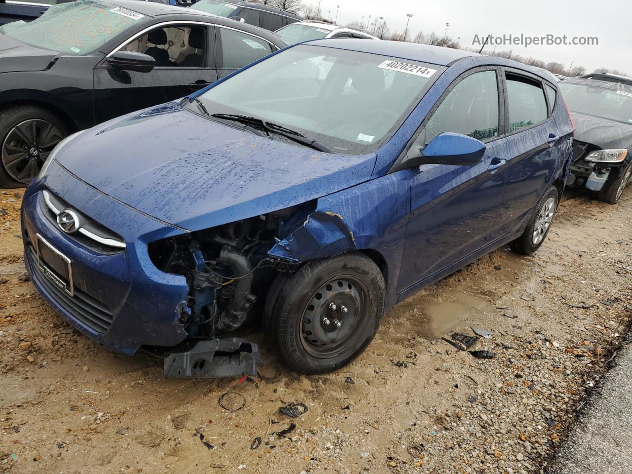 2015 Hyundai Accent Gs Blue vin: KMHCT5AE6FU218954