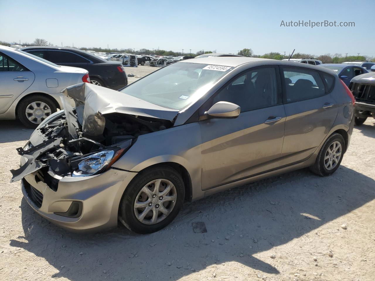 2014 Hyundai Accent Gls Tan vin: KMHCT5AE7EU145074