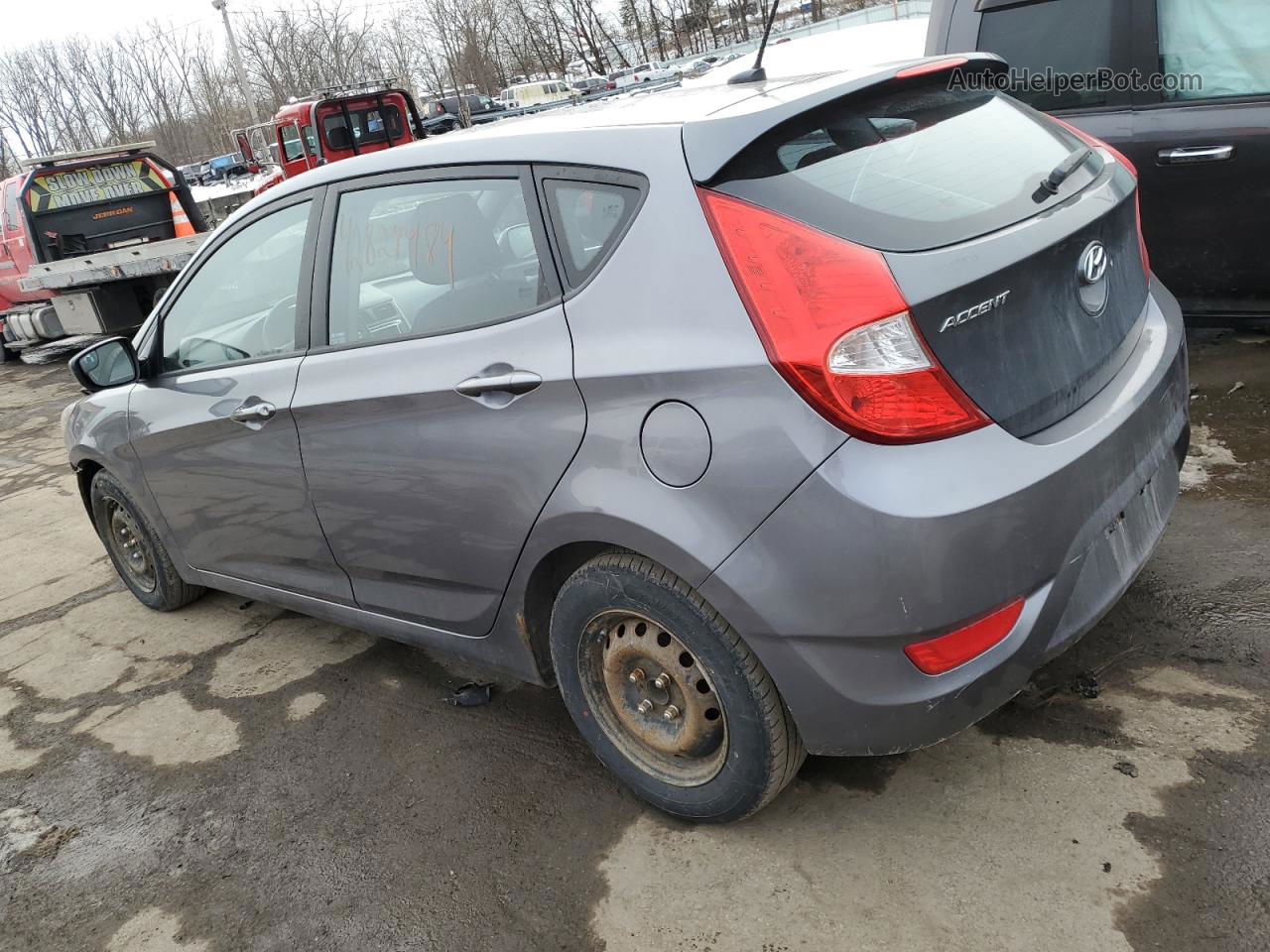 2014 Hyundai Accent Gls Gray vin: KMHCT5AE7EU181766