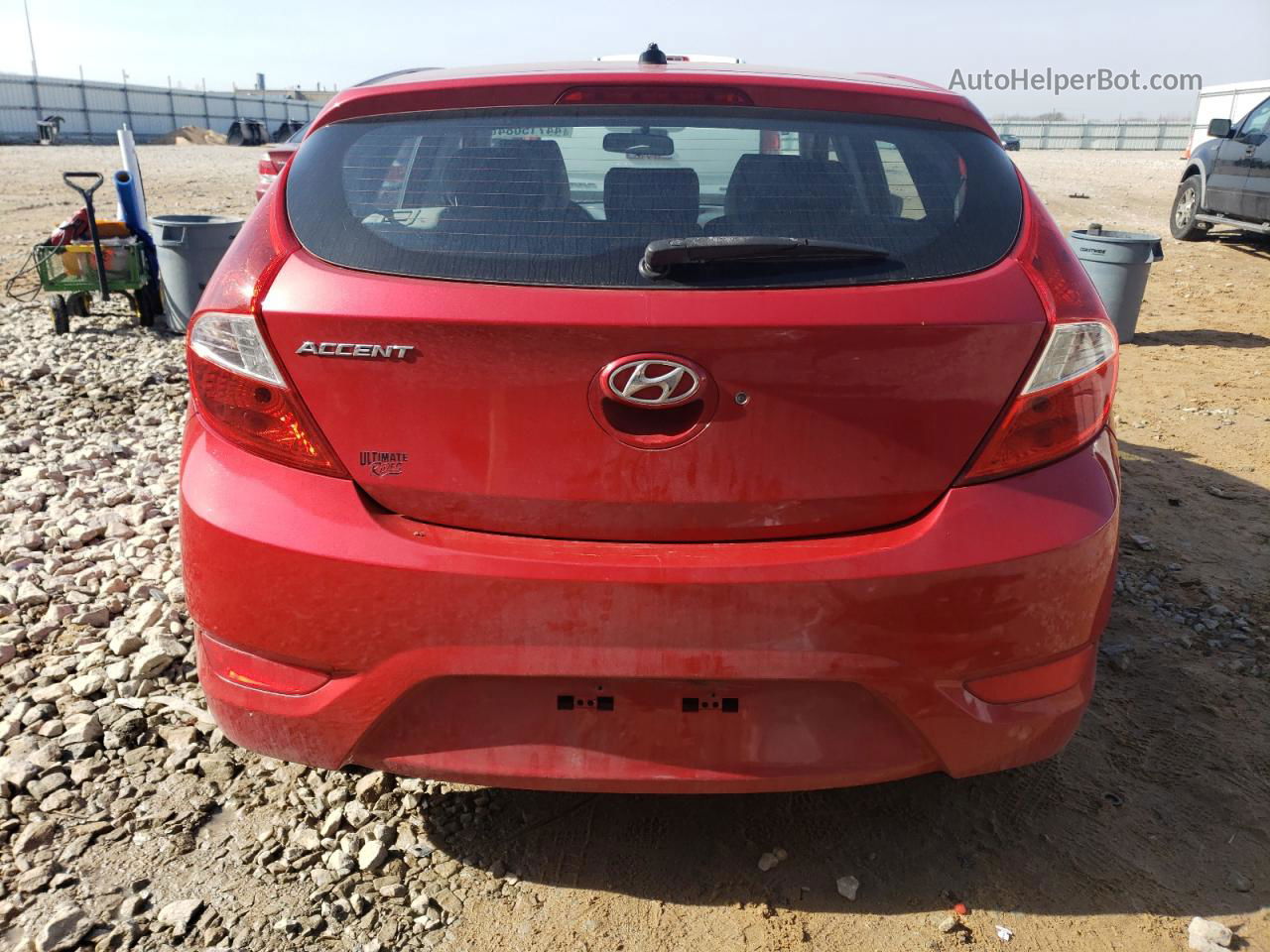 2014 Hyundai Accent Gls Red vin: KMHCT5AE7EU182240