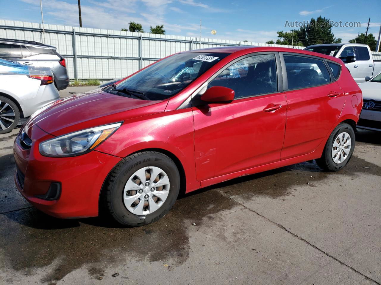 2015 Hyundai Accent Gs Red vin: KMHCT5AE7FU204495