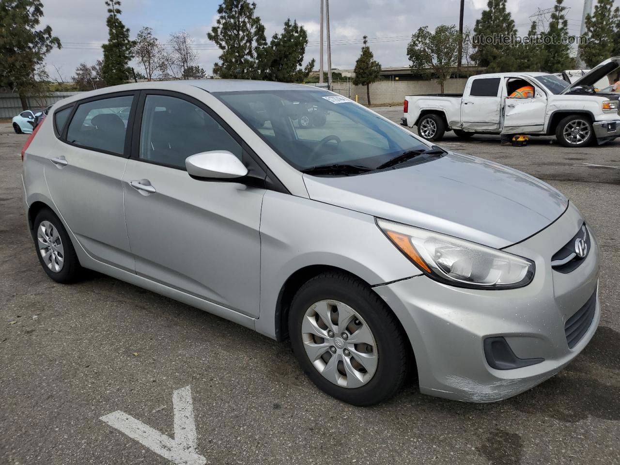 2015 Hyundai Accent Gs Silver vin: KMHCT5AE7FU213133