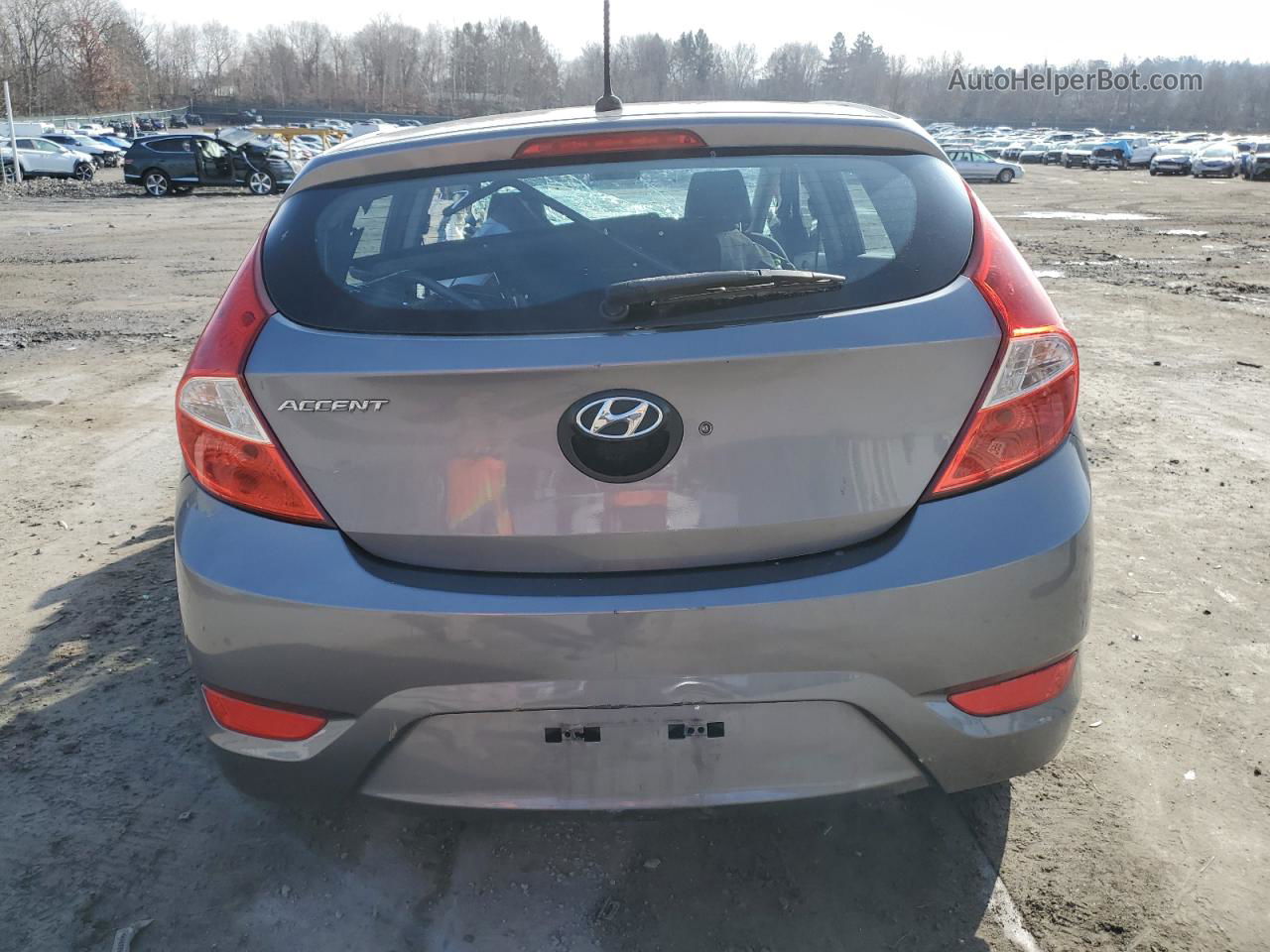 2015 Hyundai Accent Gs Gray vin: KMHCT5AE7FU230594