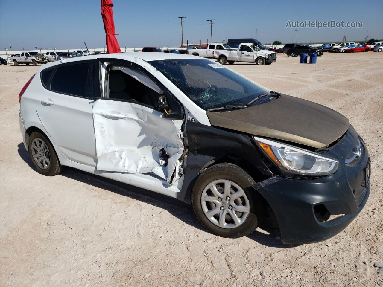 2016 Hyundai Accent Se White vin: KMHCT5AE7GU243959