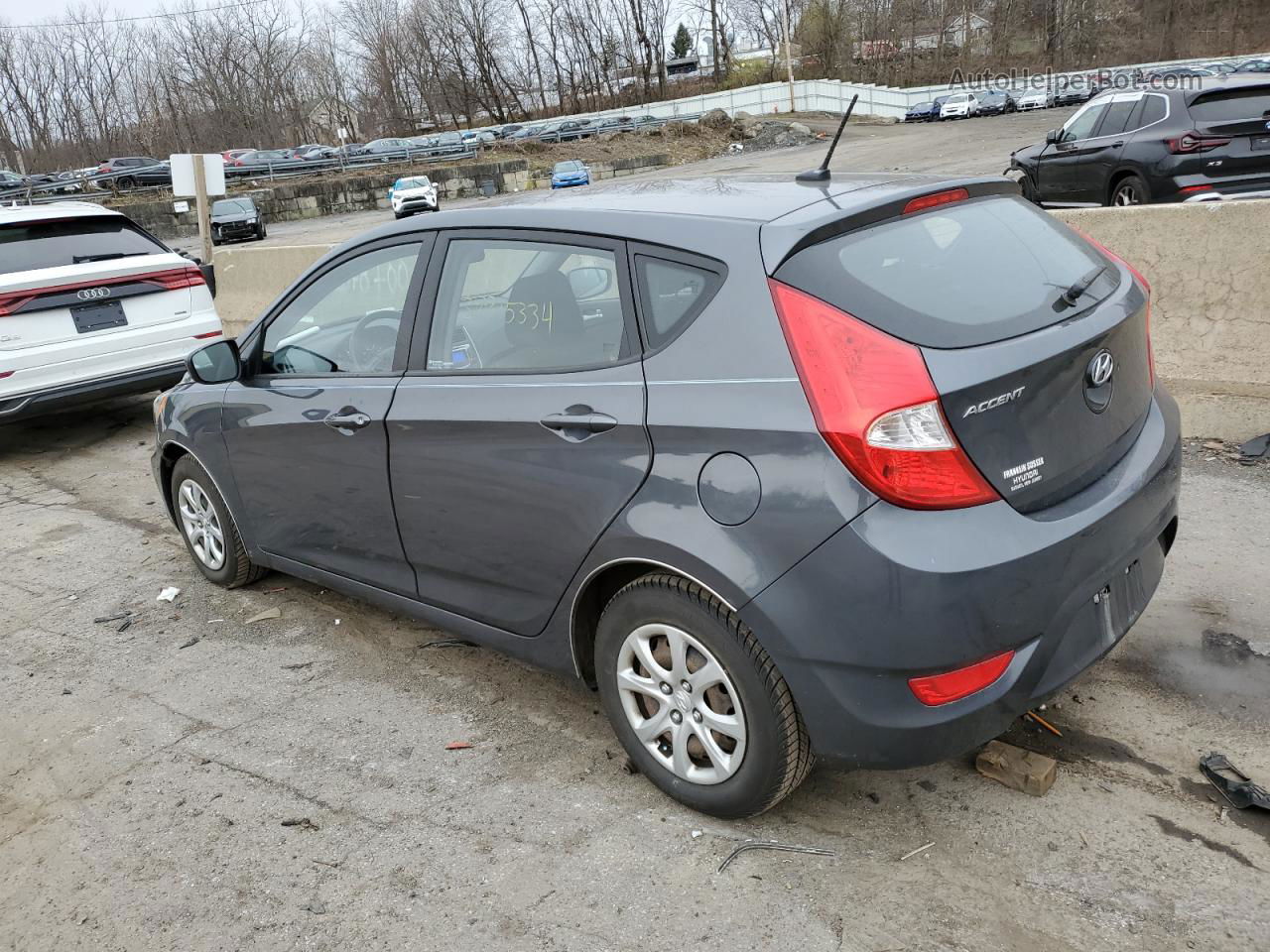 2013 Hyundai Accent Gls Gray vin: KMHCT5AE8DU060307