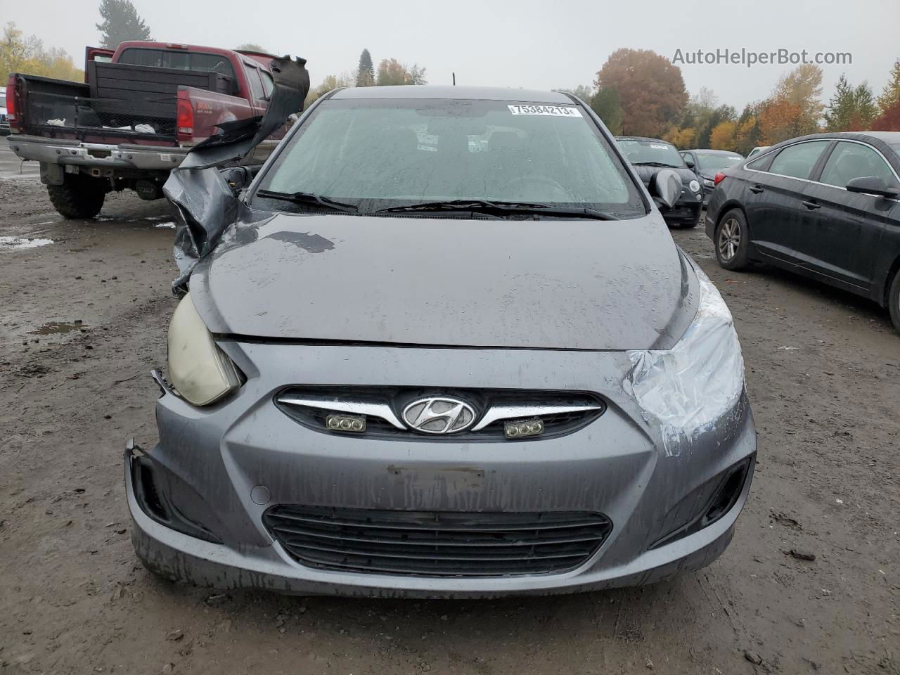 2014 Hyundai Accent Gls Серый vin: KMHCT5AE8EU179363