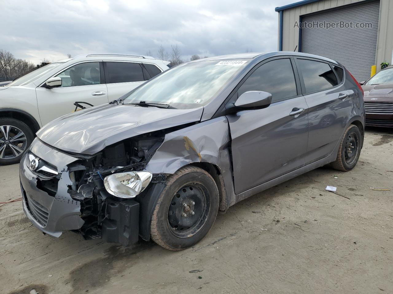 2014 Hyundai Accent Gls Gray vin: KMHCT5AE8EU197619