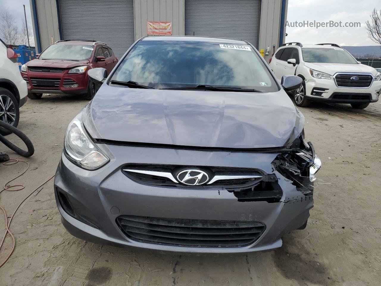 2014 Hyundai Accent Gls Gray vin: KMHCT5AE8EU197619