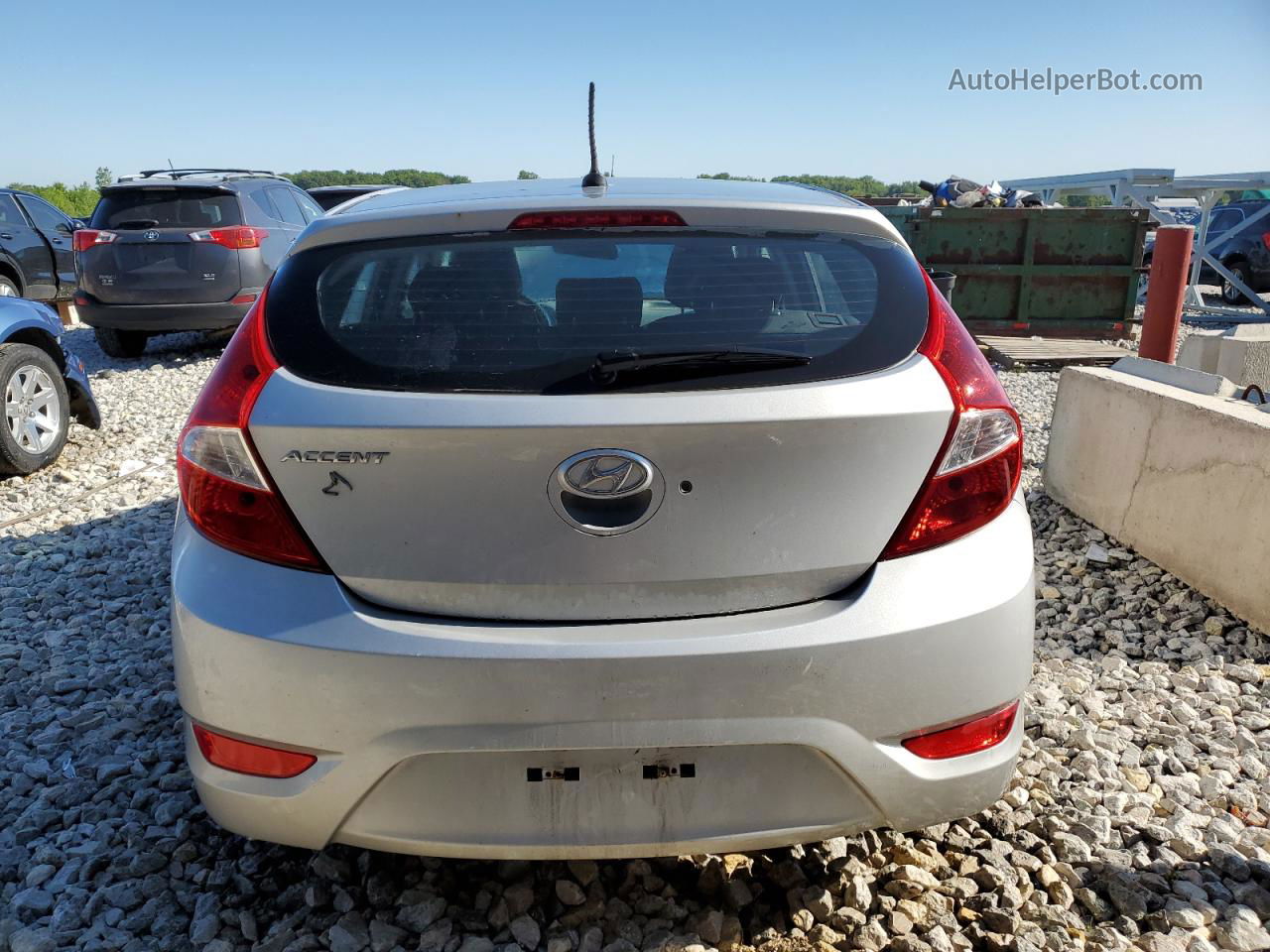 2015 Hyundai Accent Gs Silver vin: KMHCT5AE8FU198013