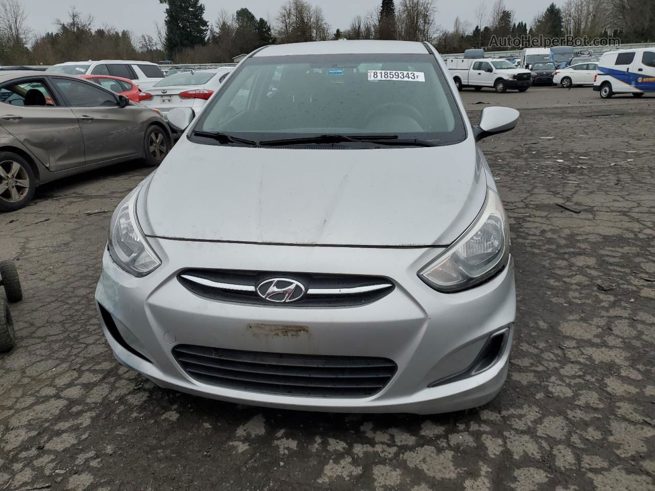 2015 Hyundai Accent Gs Silver vin: KMHCT5AE8FU216347