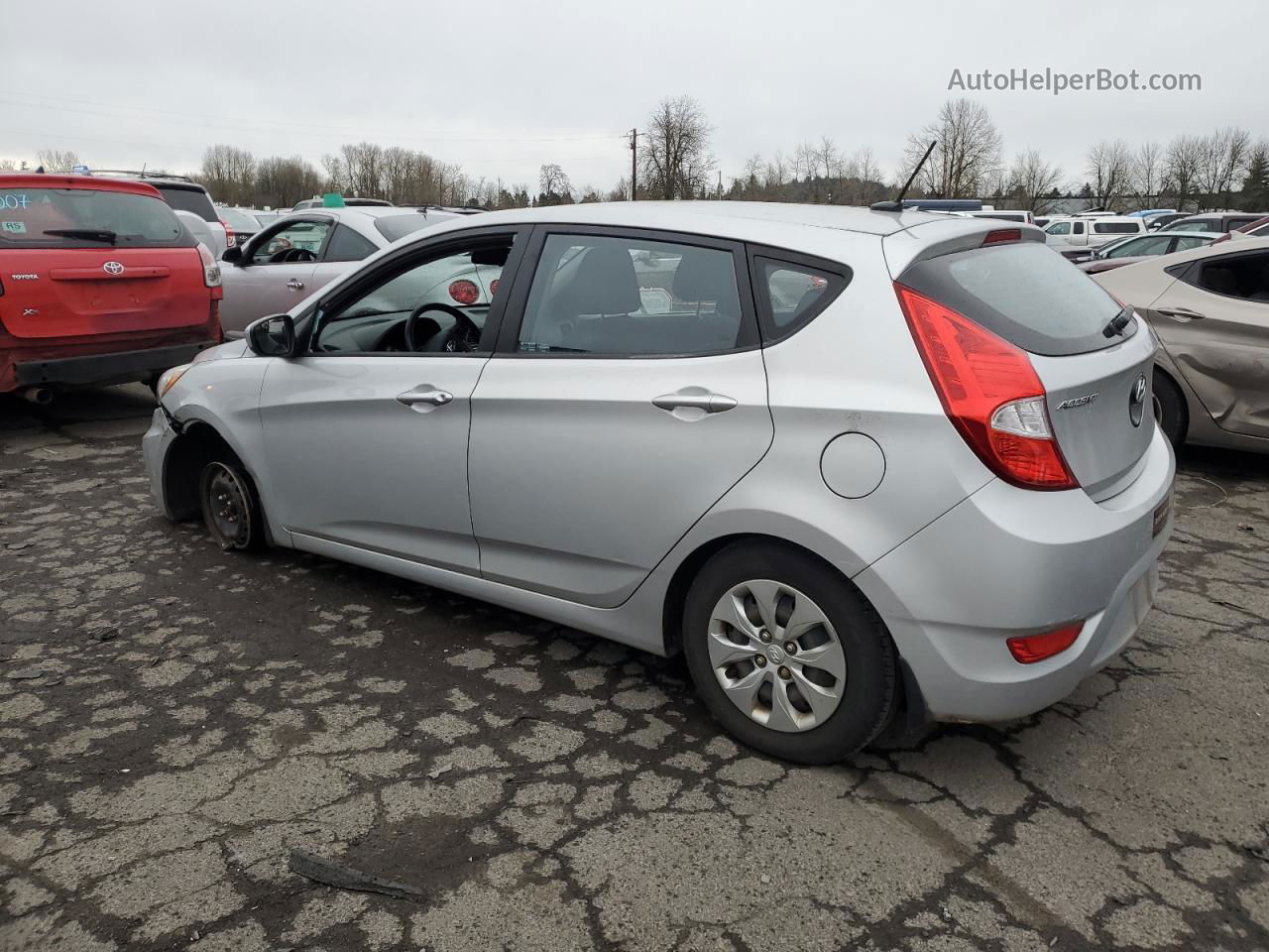 2015 Hyundai Accent Gs Silver vin: KMHCT5AE8FU216347