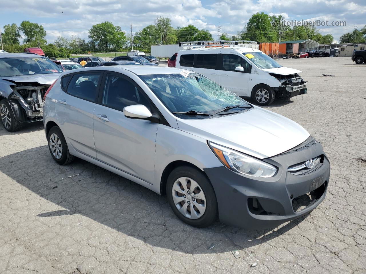 2016 Hyundai Accent Se Серебряный vin: KMHCT5AE8GU275366