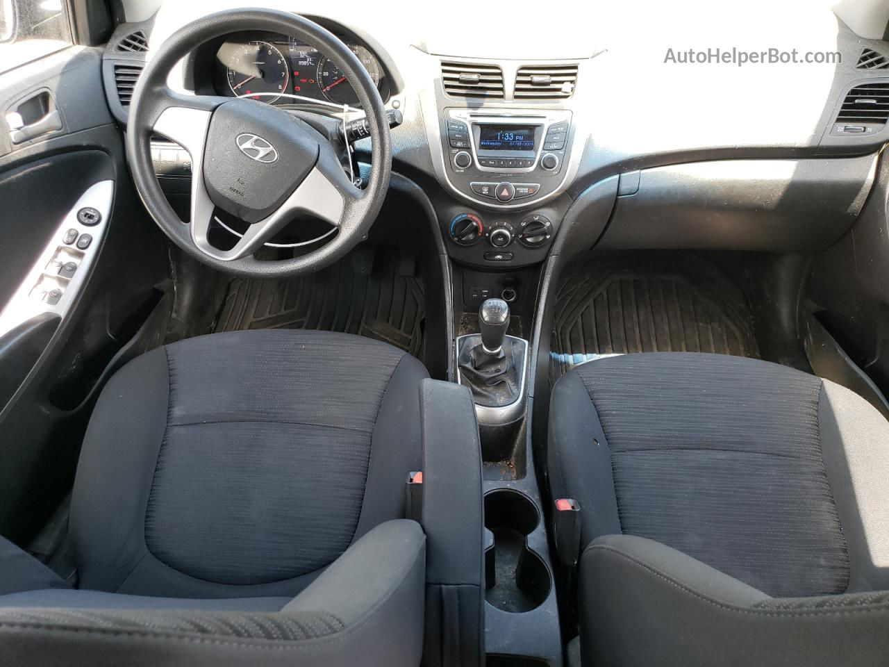 2016 Hyundai Accent Se Черный vin: KMHCT5AE8GU294192