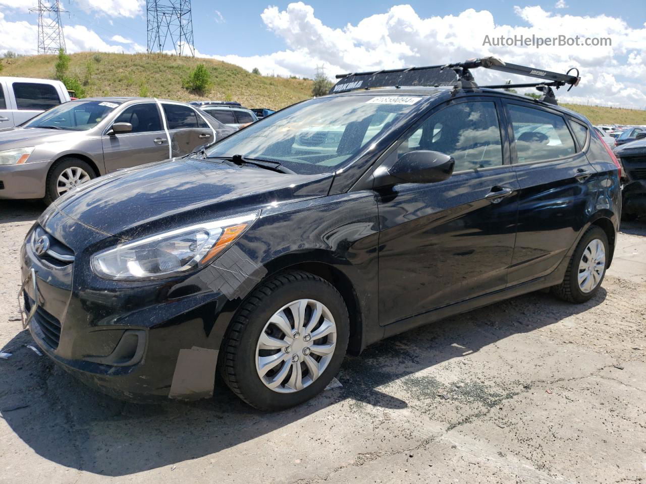 2016 Hyundai Accent Se Черный vin: KMHCT5AE8GU294192