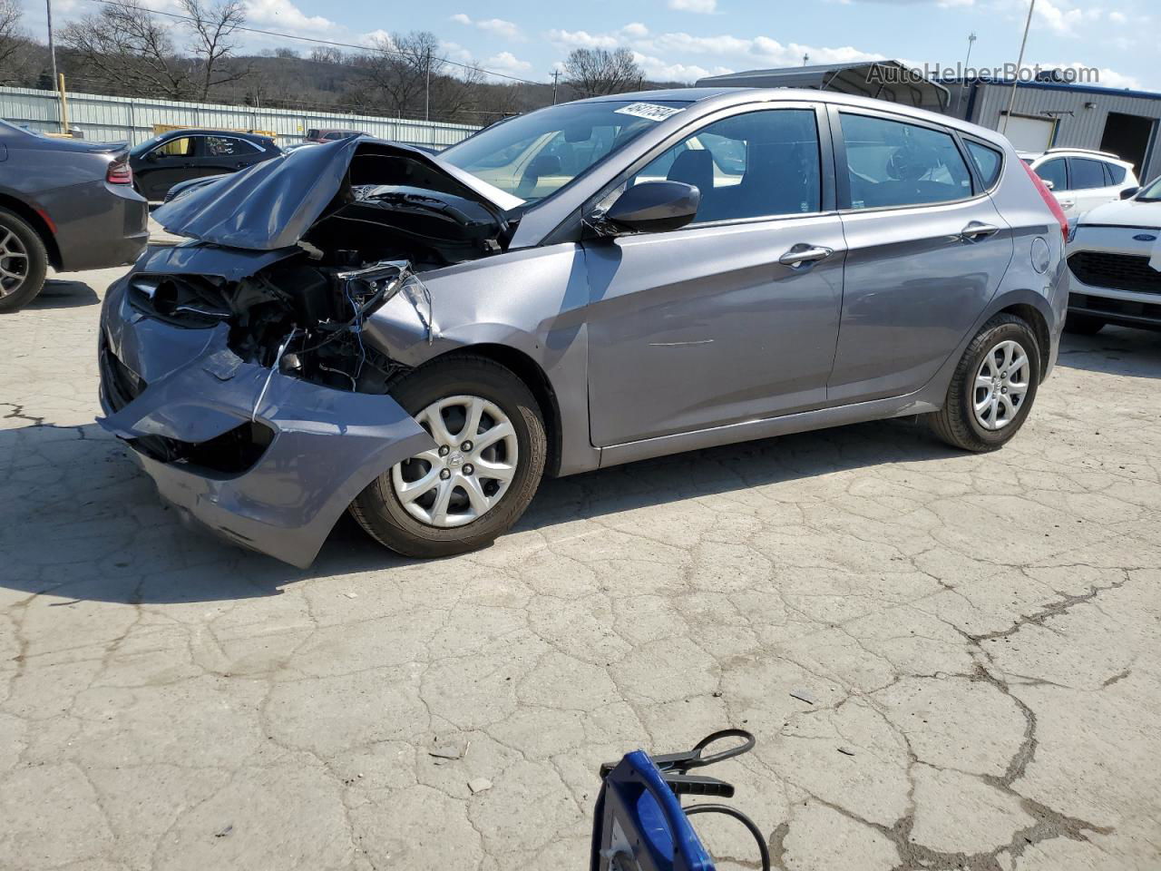 2013 Hyundai Accent Gls Charcoal vin: KMHCT5AE9DU119980