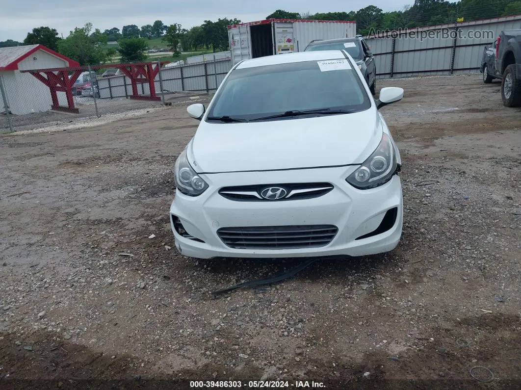 2013 Hyundai Accent Gs White vin: KMHCT5AE9DU130235