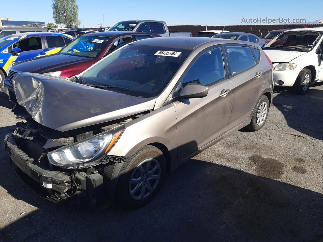 2014 Hyundai Accent Gls Gray vin: KMHCT5AE9EU147750