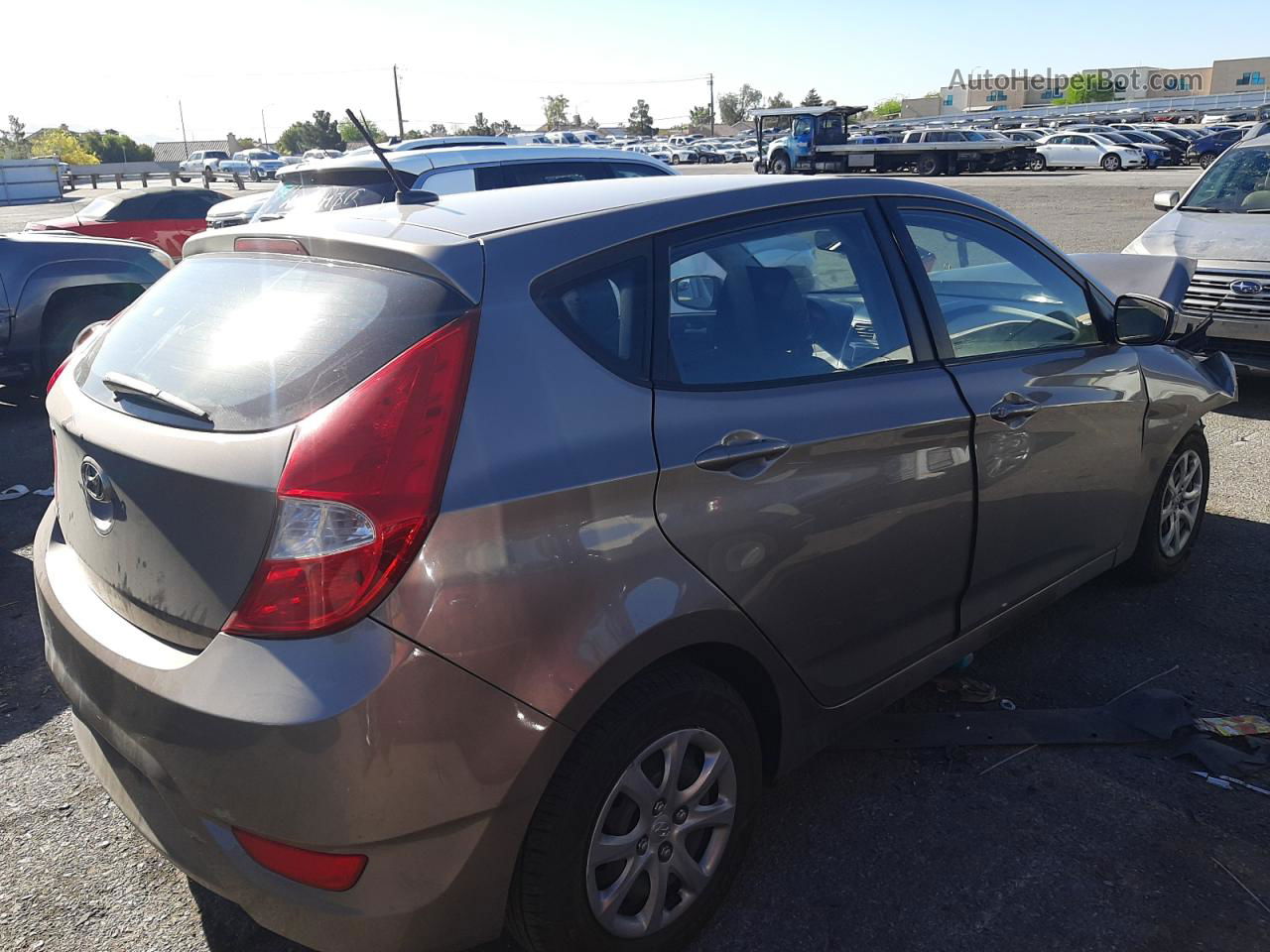 2014 Hyundai Accent Gls Gray vin: KMHCT5AE9EU147750