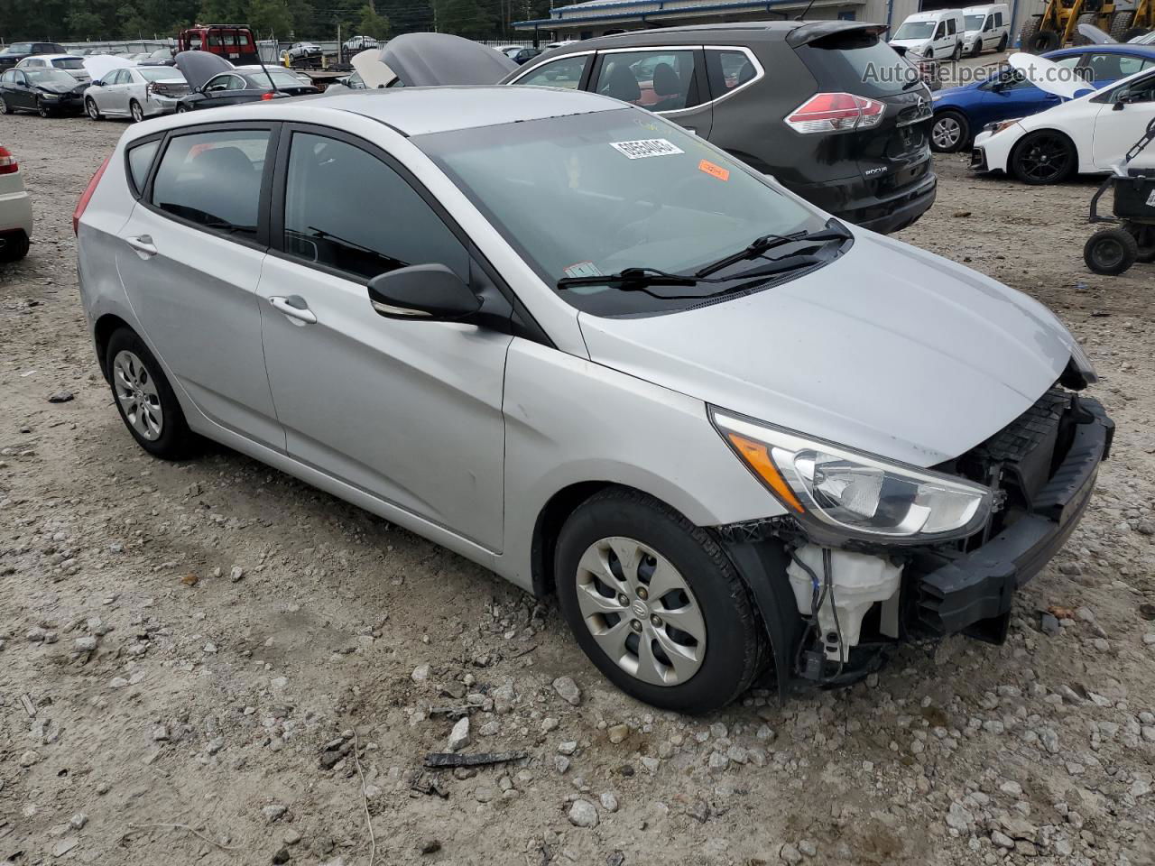 2015 Hyundai Accent Gs Silver vin: KMHCT5AE9FU213313