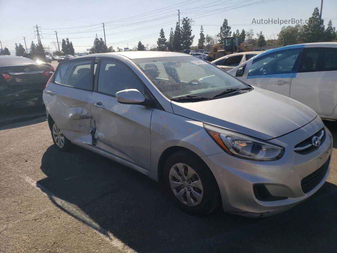 2015 Hyundai Accent Gs Silver vin: KMHCT5AE9FU219256