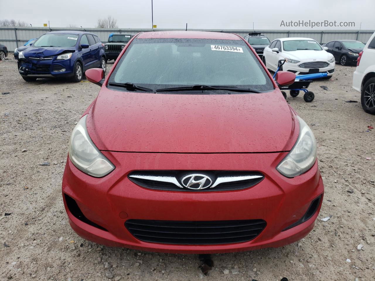 2013 Hyundai Accent Gls Red vin: KMHCT5AEXDU066822