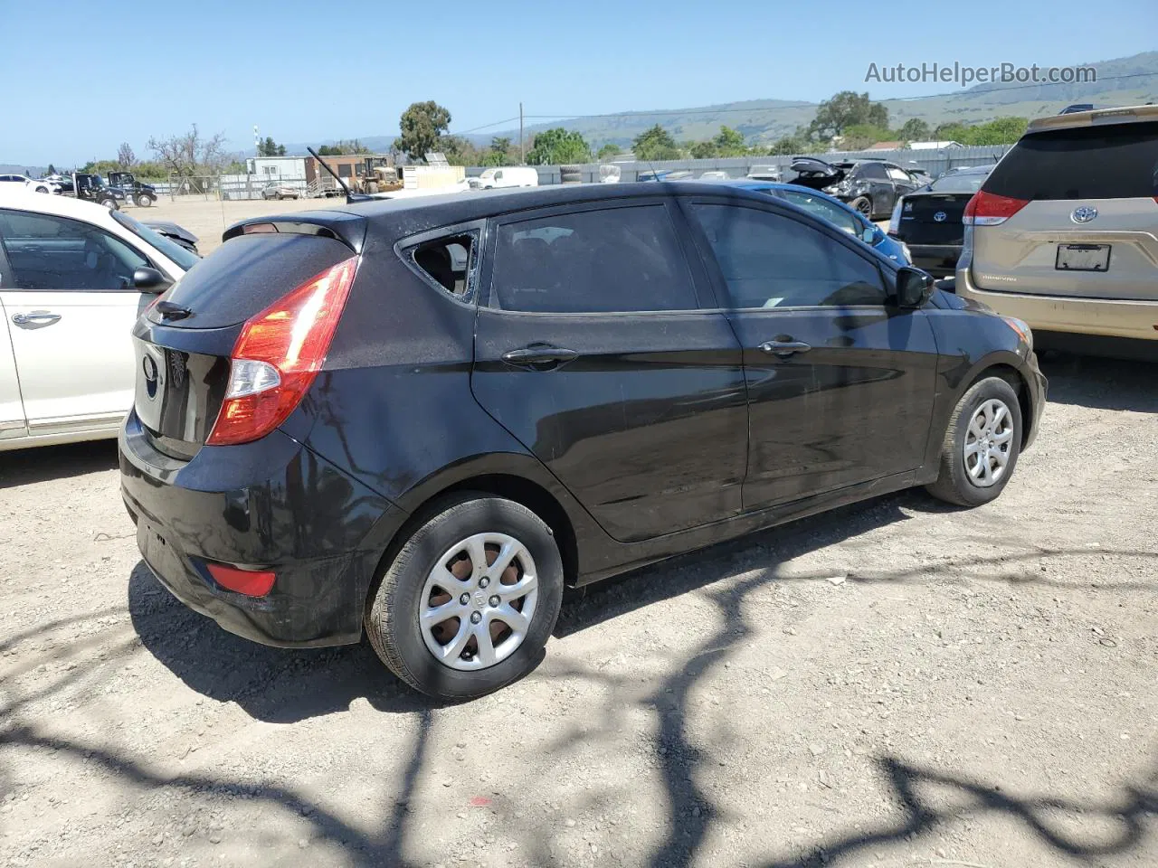 2013 Hyundai Accent Gls Black vin: KMHCT5AEXDU086486