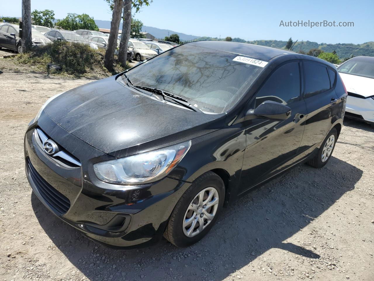 2013 Hyundai Accent Gls Black vin: KMHCT5AEXDU086486