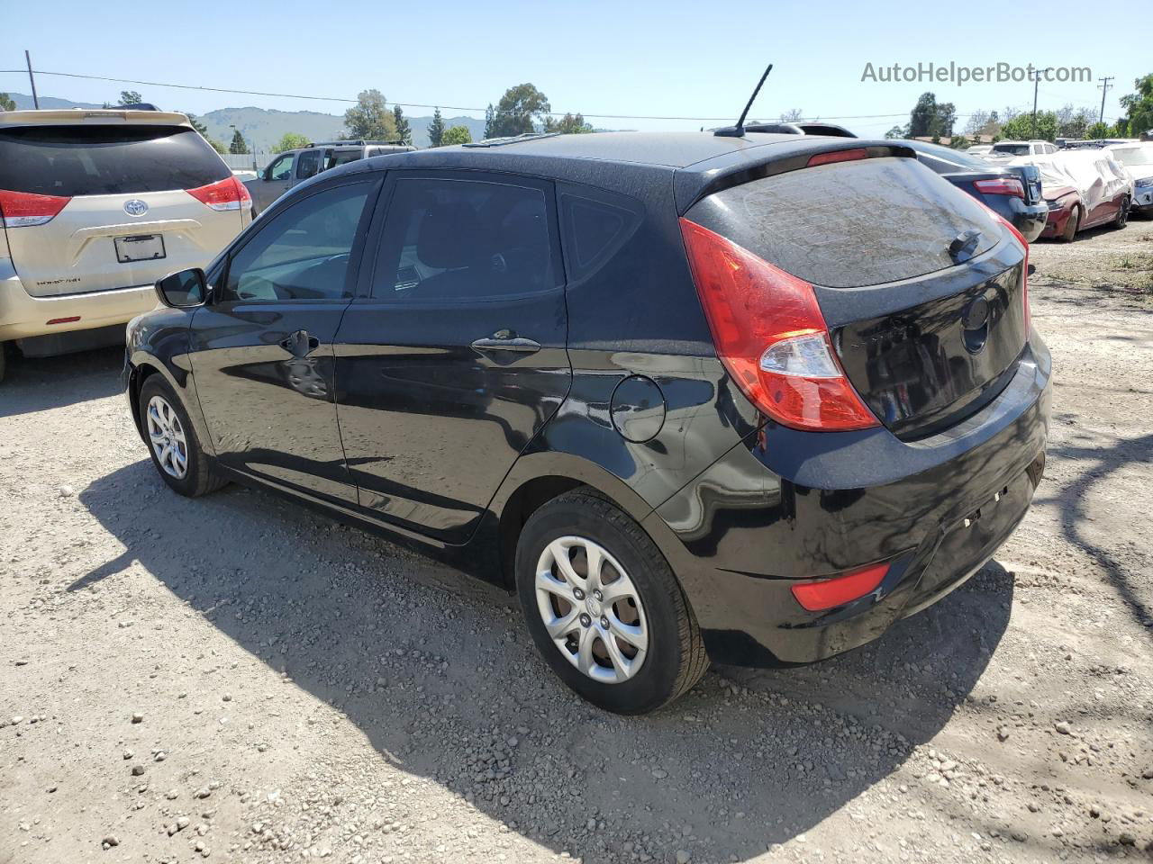 2013 Hyundai Accent Gls Black vin: KMHCT5AEXDU086486