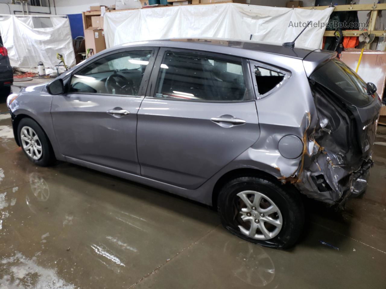 2014 Hyundai Accent Gls Gray vin: KMHCT5AEXEU141603