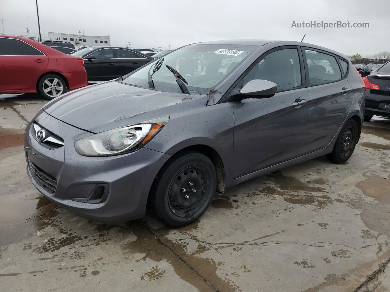 2014 Hyundai Accent Gls Серый vin: KMHCT5AEXEU180384