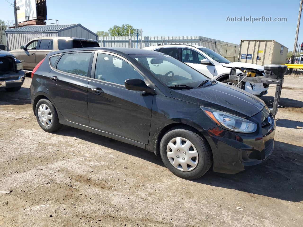 2014 Hyundai Accent Gls Black vin: KMHCT5AEXEU188808