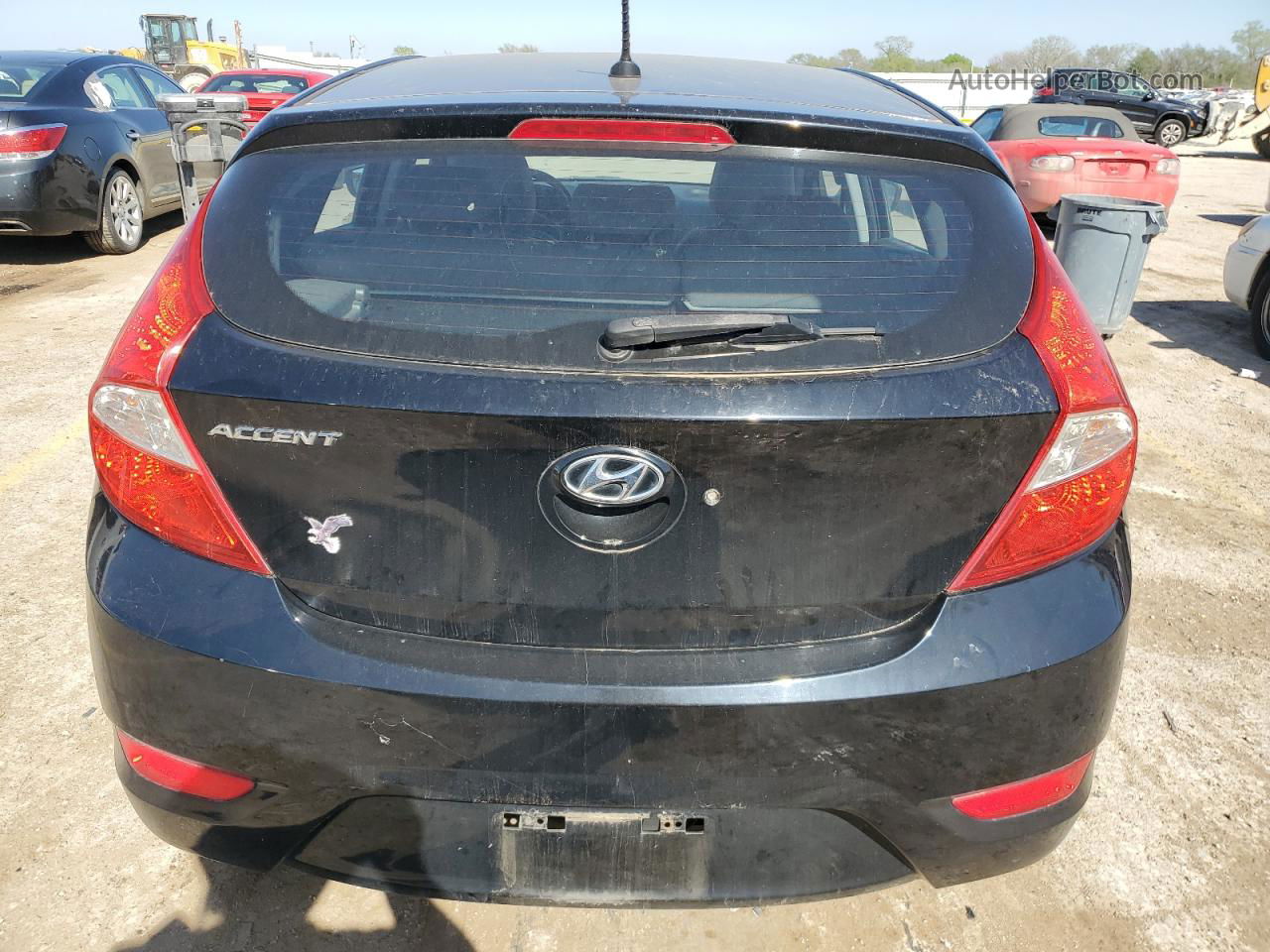 2014 Hyundai Accent Gls Black vin: KMHCT5AEXEU188808