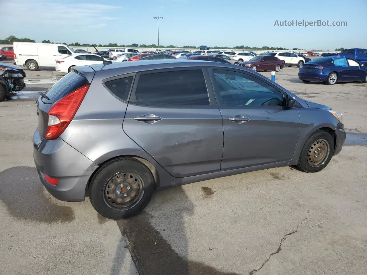 2015 Hyundai Accent Gs Серый vin: KMHCT5AEXFU219816