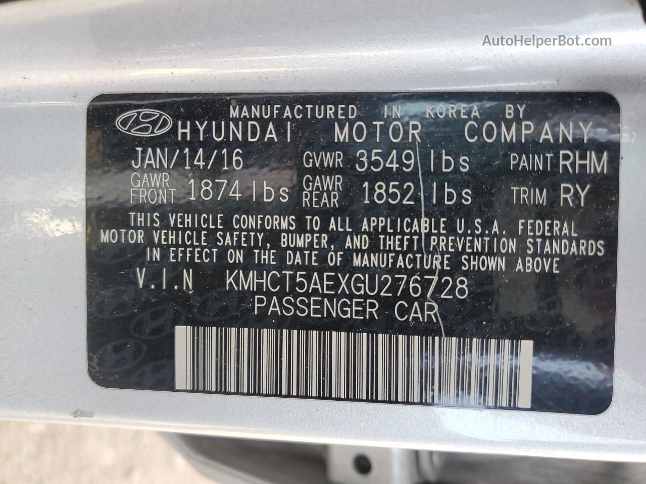 2016 Hyundai Accent Se Silver vin: KMHCT5AEXGU276728