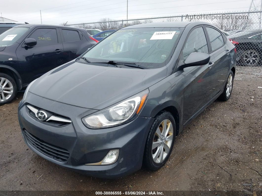 2013 Hyundai Accent Gls Серый vin: KMHCU4AE0DU273436